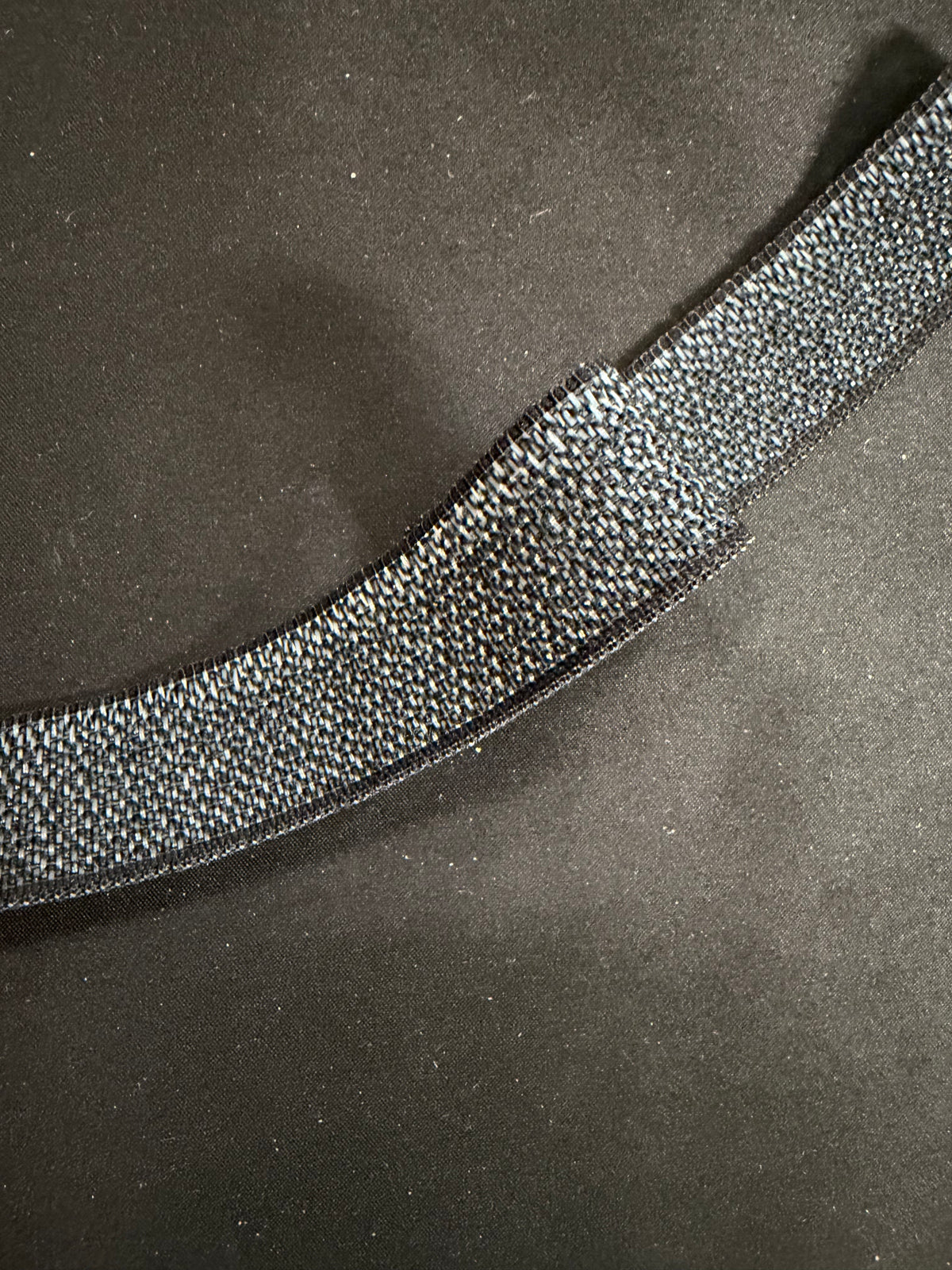 Black 25mm Stretch Petersham - A17