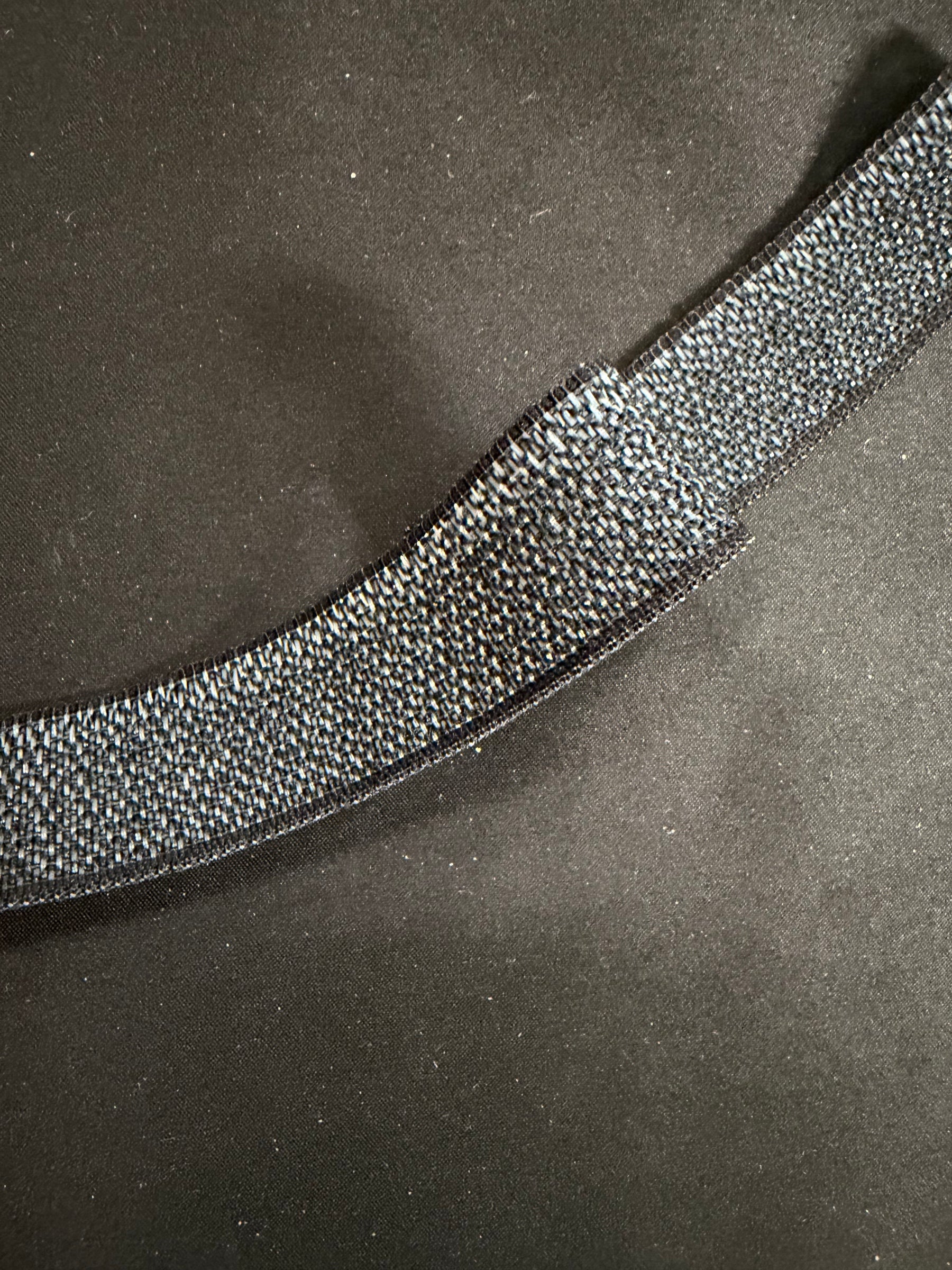 Black 25mm Stretch Petersham - A17