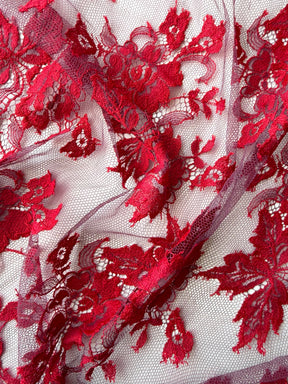 Red on Purple Chantilly Lace - P188