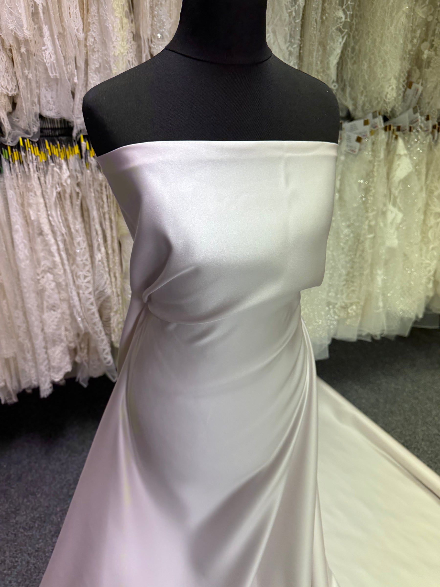 Dusty Grey Polyester Satin - Moldova