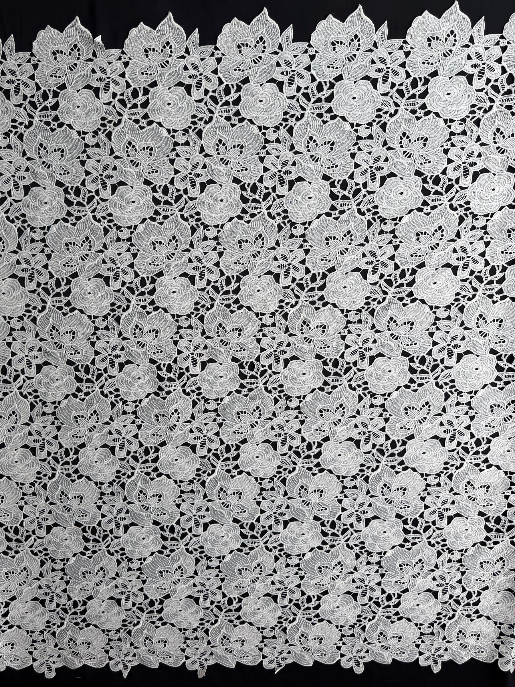 Ivory Stretch Guipure Lace - LB2015