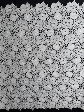 Ivory Stretch Guipure Lace - LB2015