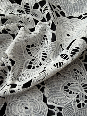 Ivory Stretch Guipure Lace - LB2015