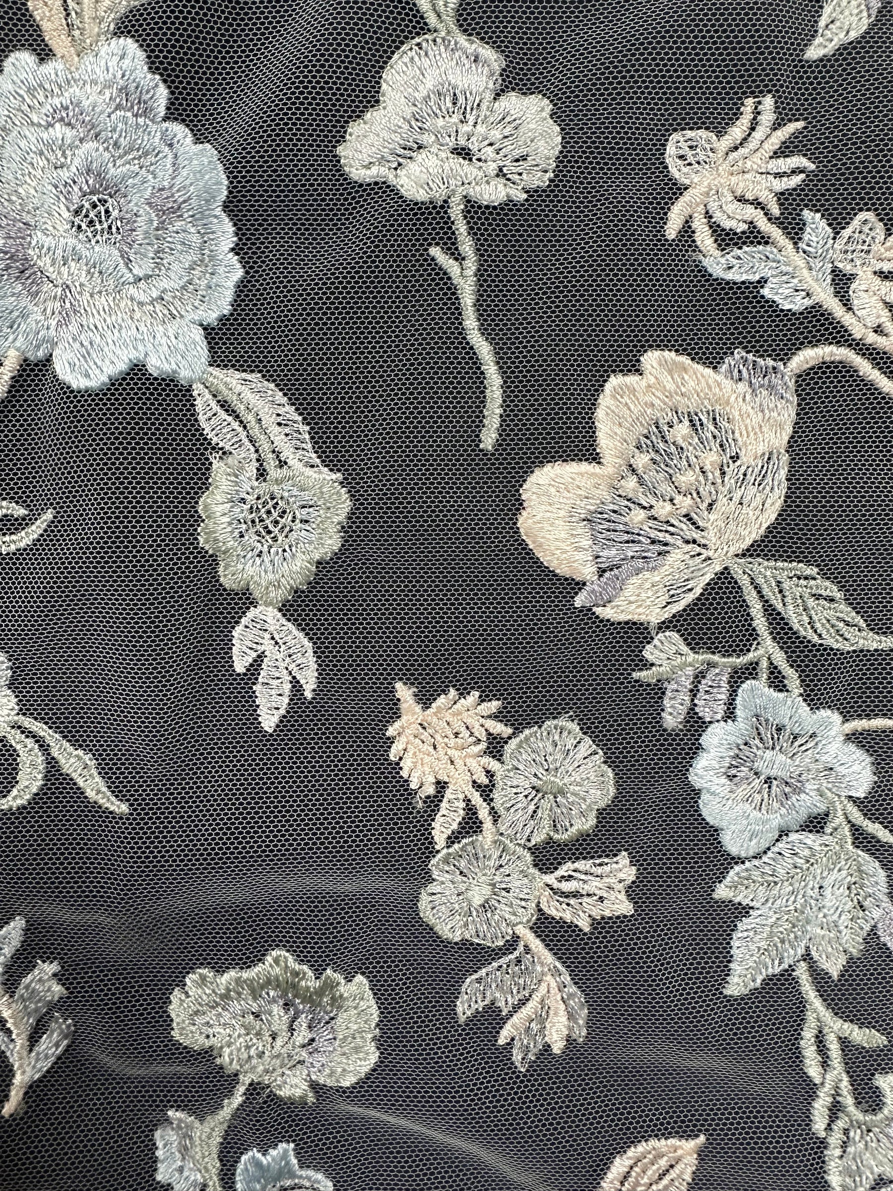 Multi Coloured Embroidery Lace - EB5047