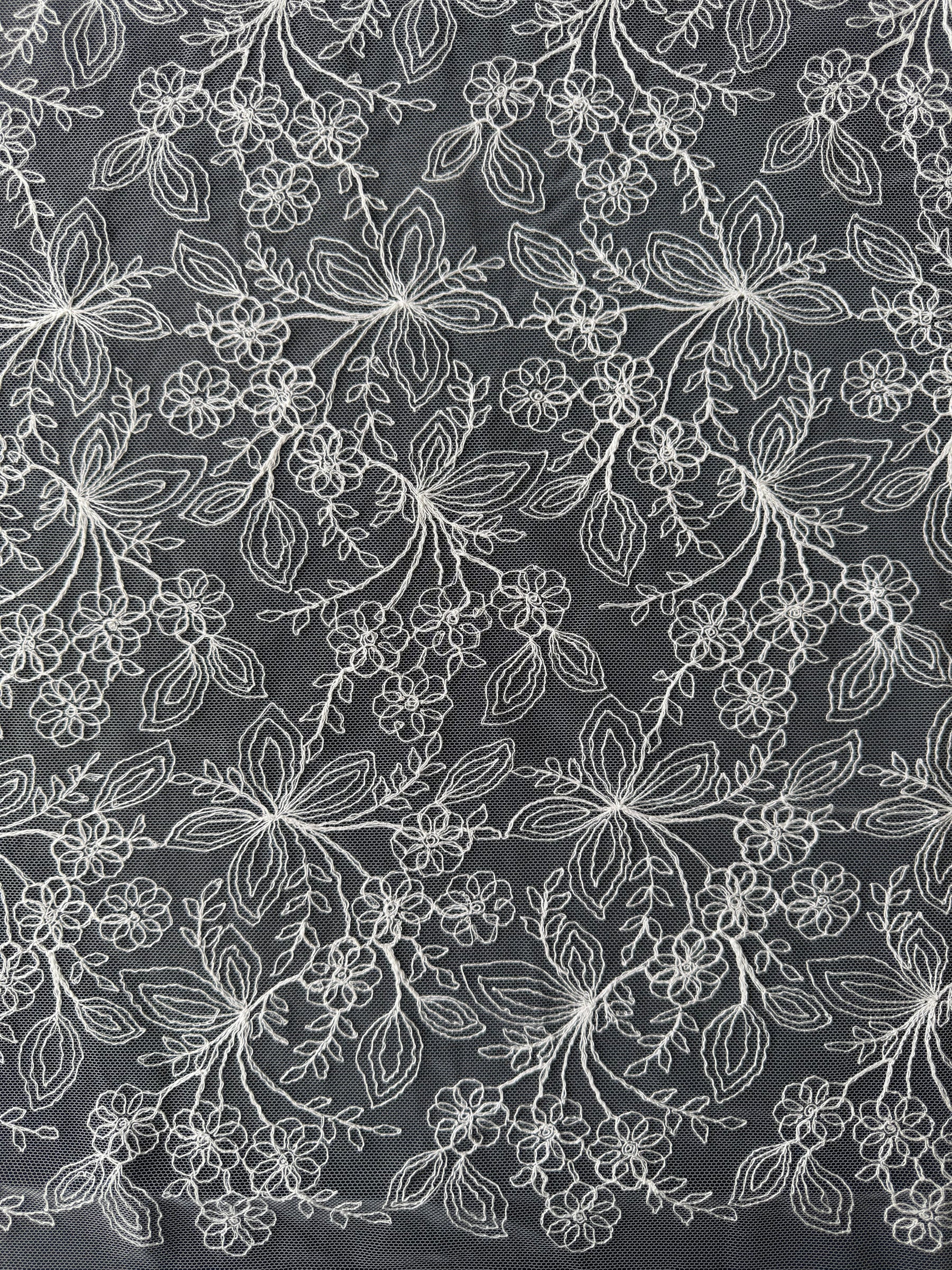 Ivory Embroidery Lace - EB5026