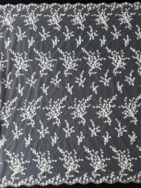 Ivory Embroidered Sequin Tulle – EB3005