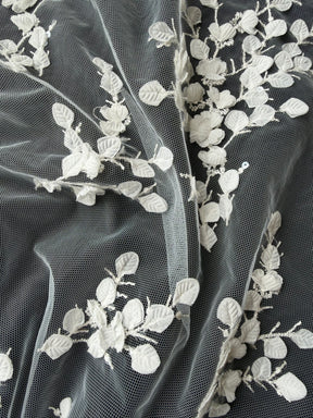 Ivory Embroidered Sequin Tulle – EB3005