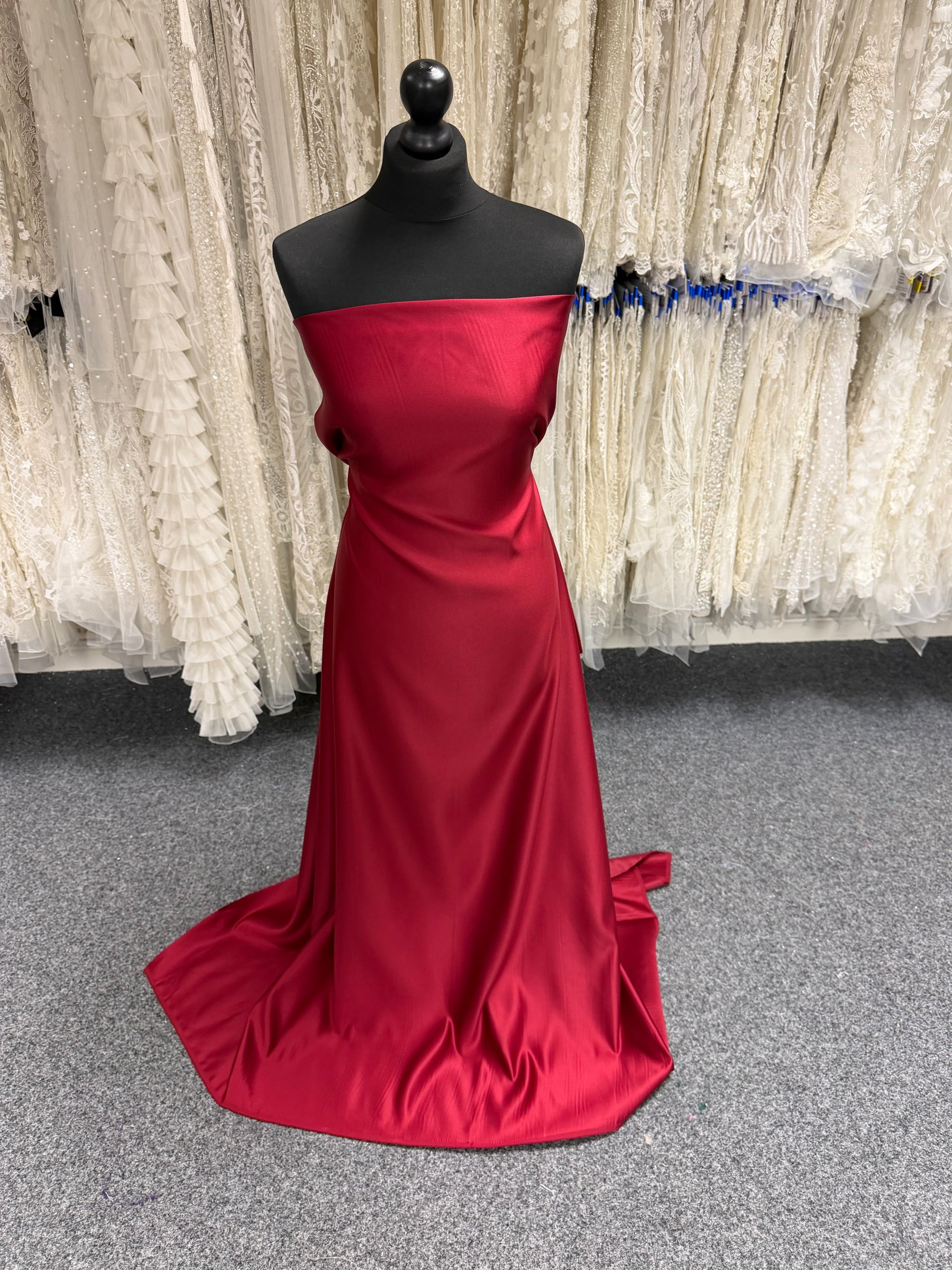 Burgundy Polyester Satin - Moldova