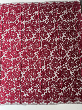 Red Chantilly Lace - P168