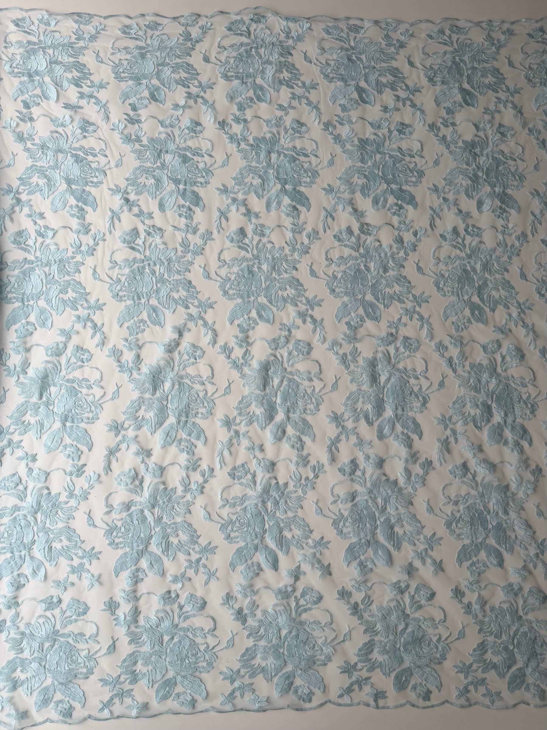 Baby Blue Embroidered Lace – EB5018