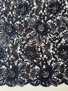 Navy Blue Guipure Lace - LB3001