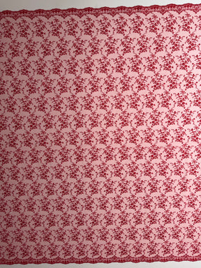 Red Embroidered Lace - P615