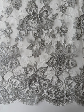 Silver Chantilly Lace - P183