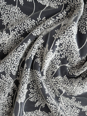 Ivory Floral Embroidery Lace - EB5037