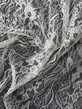 Ivory Sequin Lace - LB6005