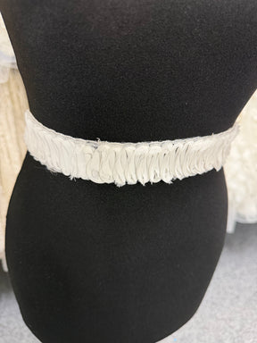 Ivory Beaded Ribbon Trim - T294