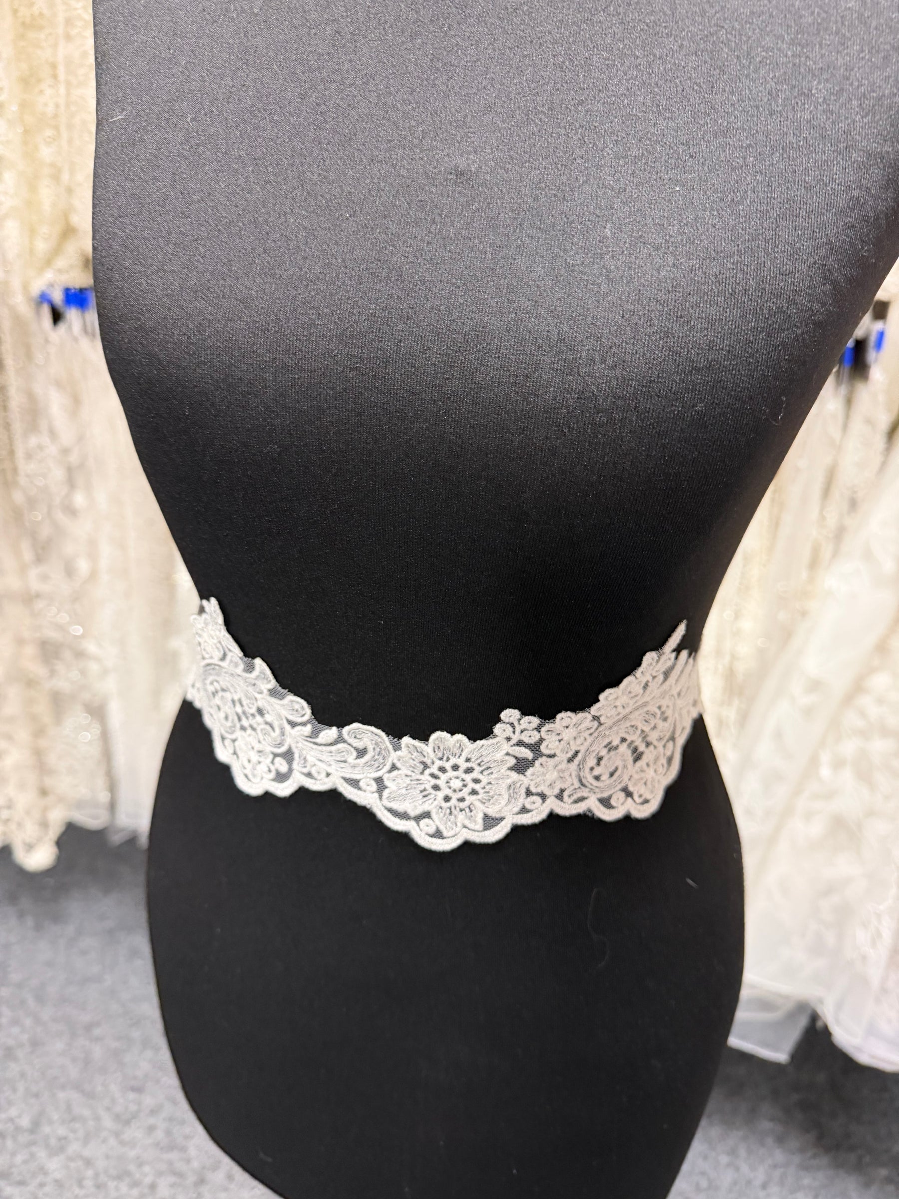 Ivory Embroidered Lace Trim - T746