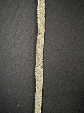 Crystal/Silver Crystal Beaded Edging - T725