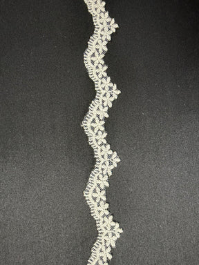Ivory Embroidered Lace Trim - T828