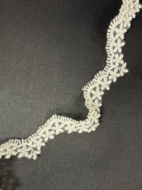 Ivory Embroidered Lace Trim - T828