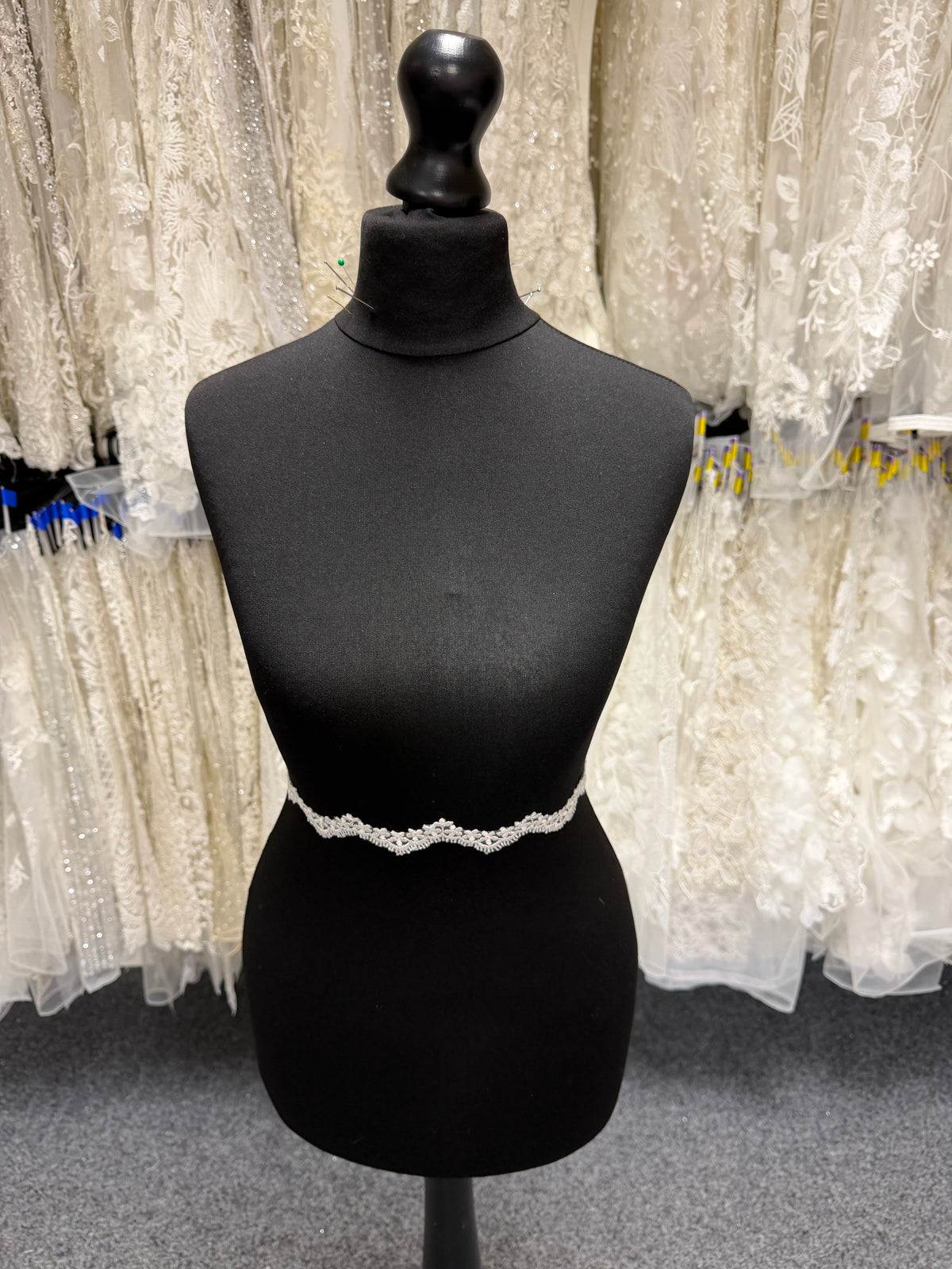 Ivory Embroidered Lace Trim - T828
