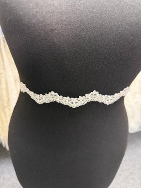 Ivory Embroidered Lace Trim - T828