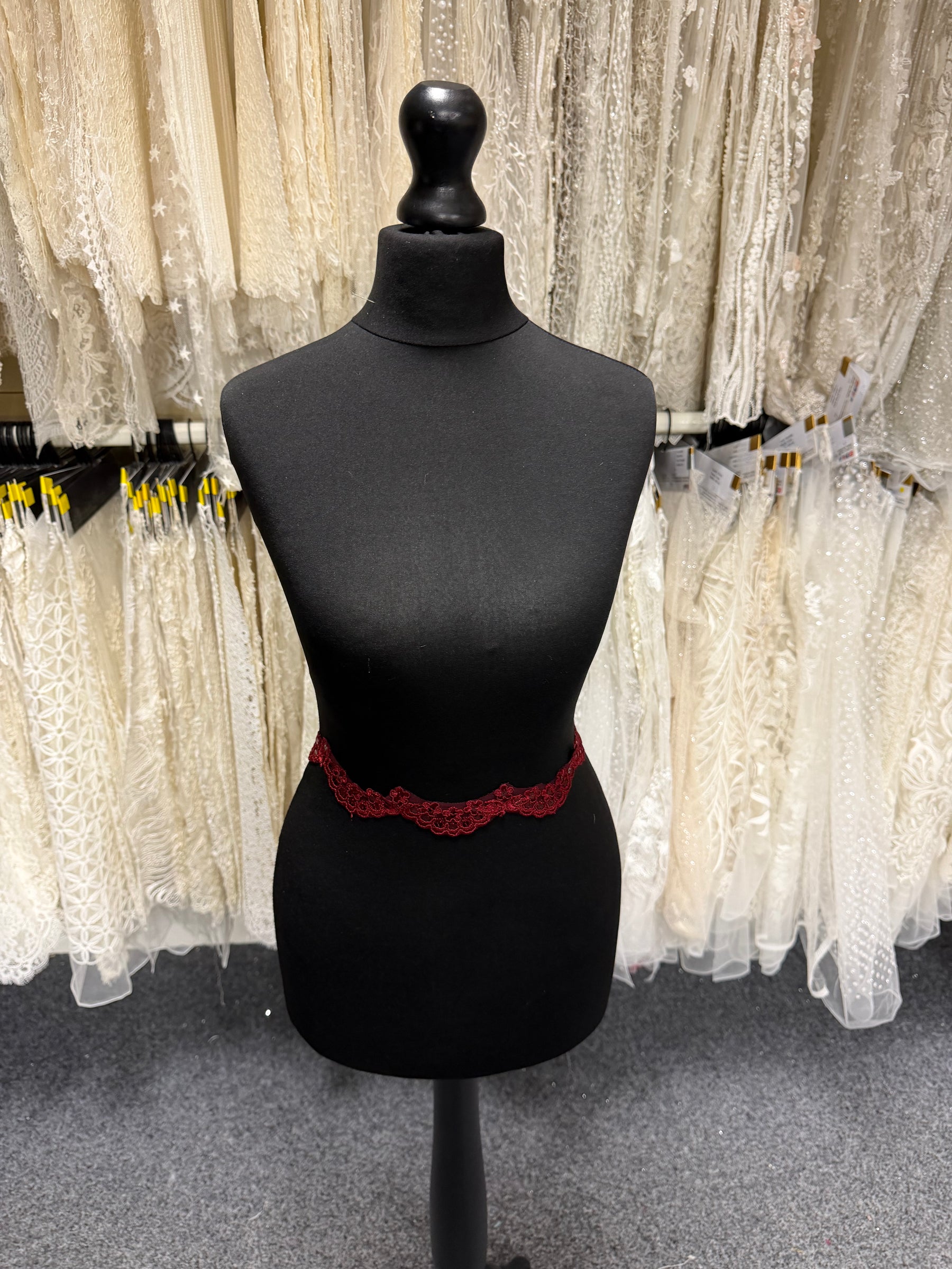 Wine Corded Sequin Edging - T713
