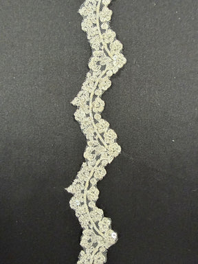Ivory Beaded Lace Trim - T745