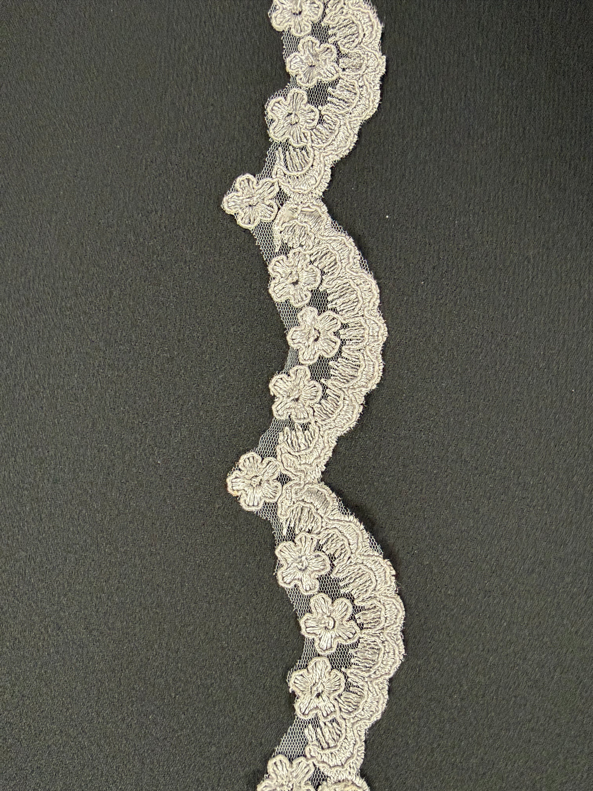Silver Corded Sequin Edging - T713