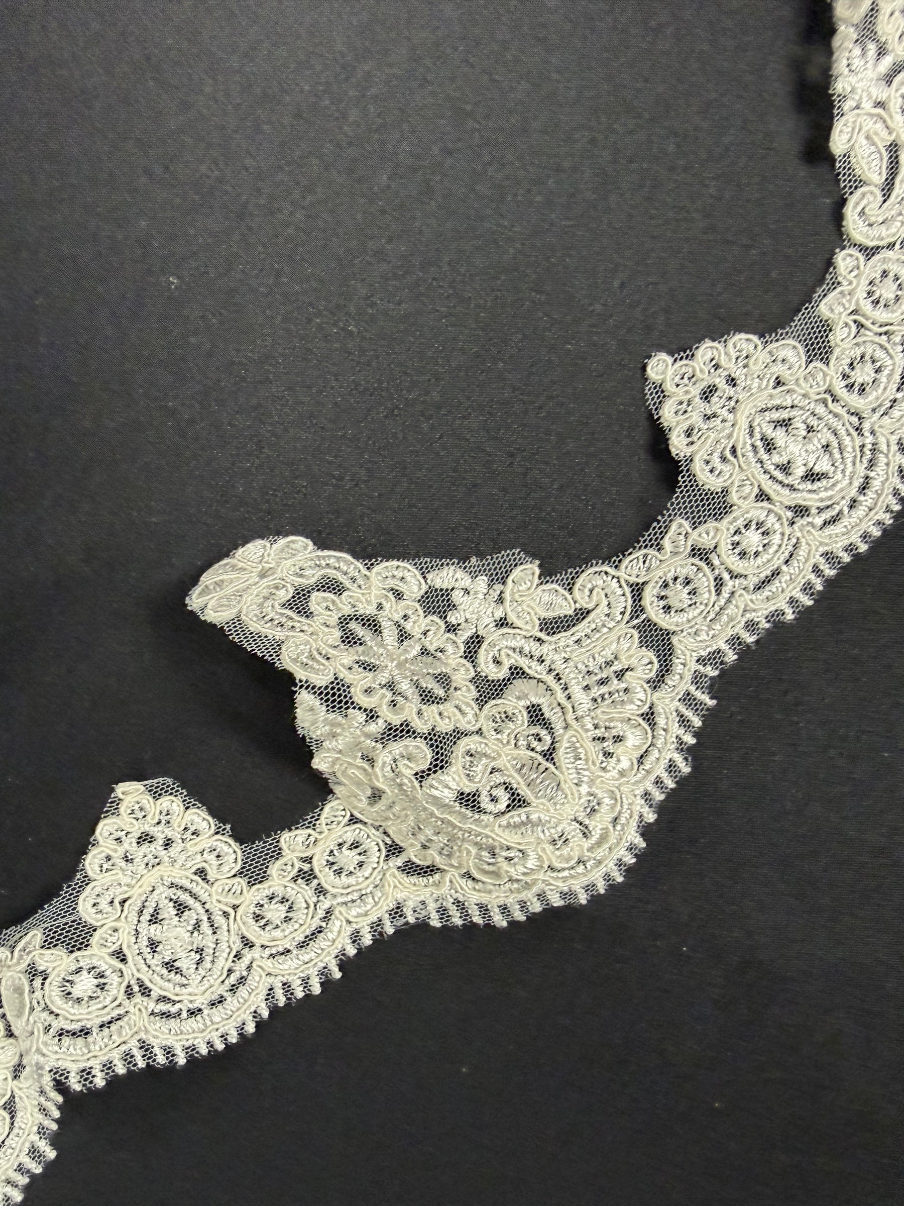 Ivory Corded Lace Trim - T881