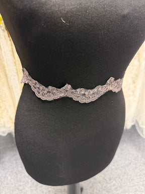 Taupe Corded Sequin Edging - T713