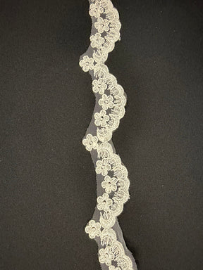 Ivory Corded Sequin Edging - T713