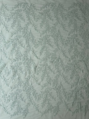 Light Green Sequin Lace - EB3065