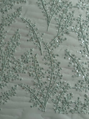 Light Green Sequin Lace - EB3065