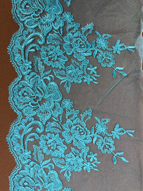 Teal Corded Edging - T726