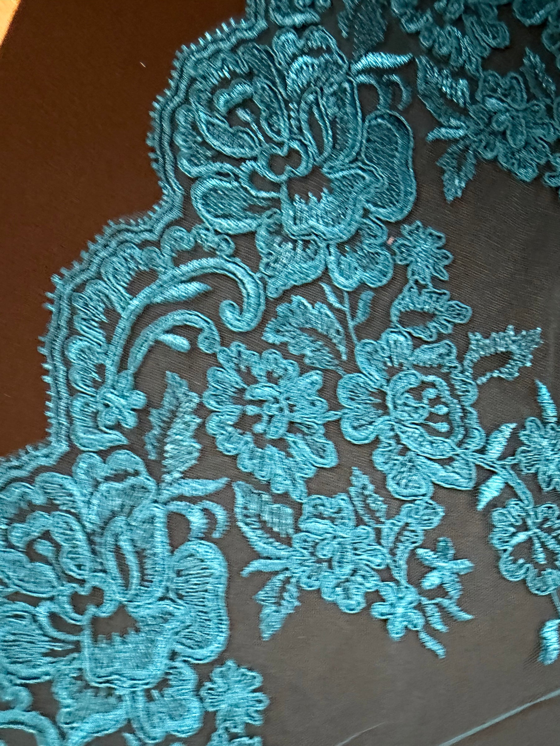 Teal Corded Edging - T726