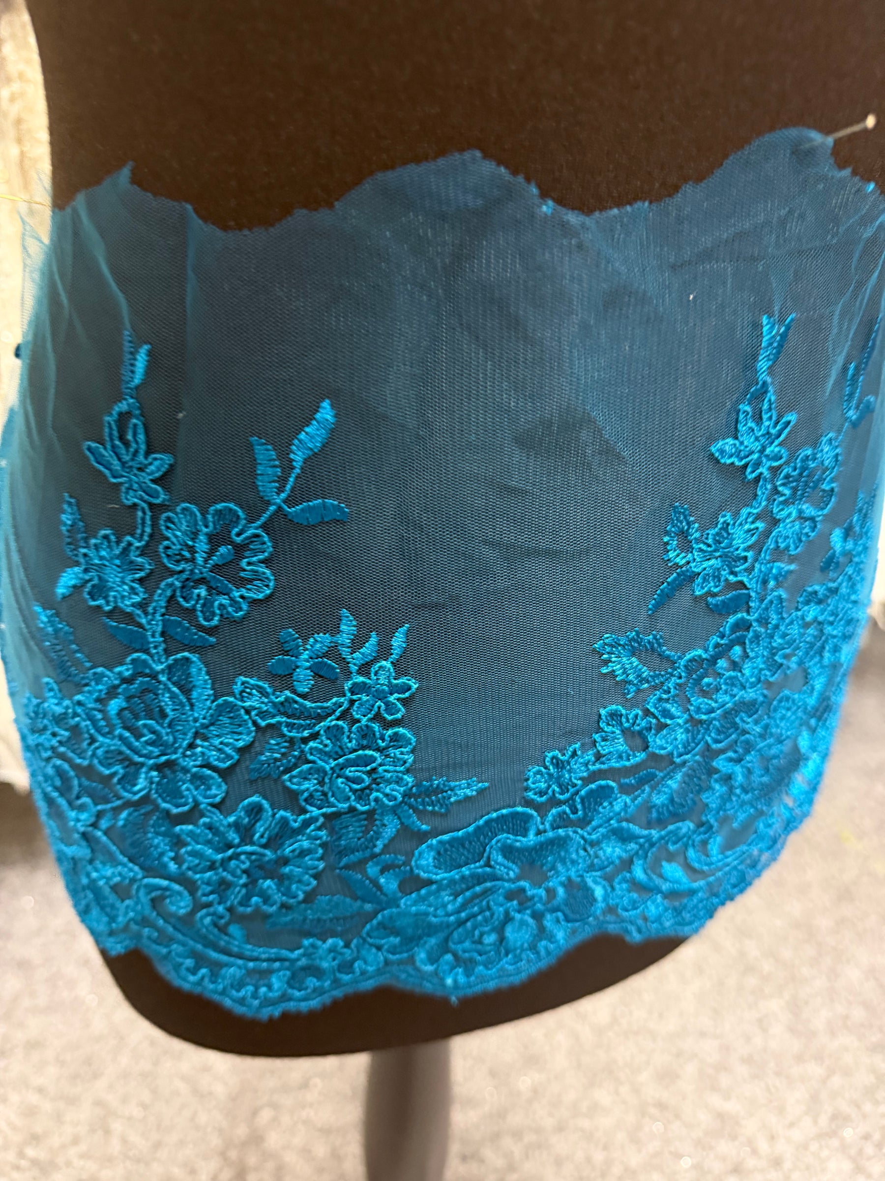 Teal Corded Edging - T726
