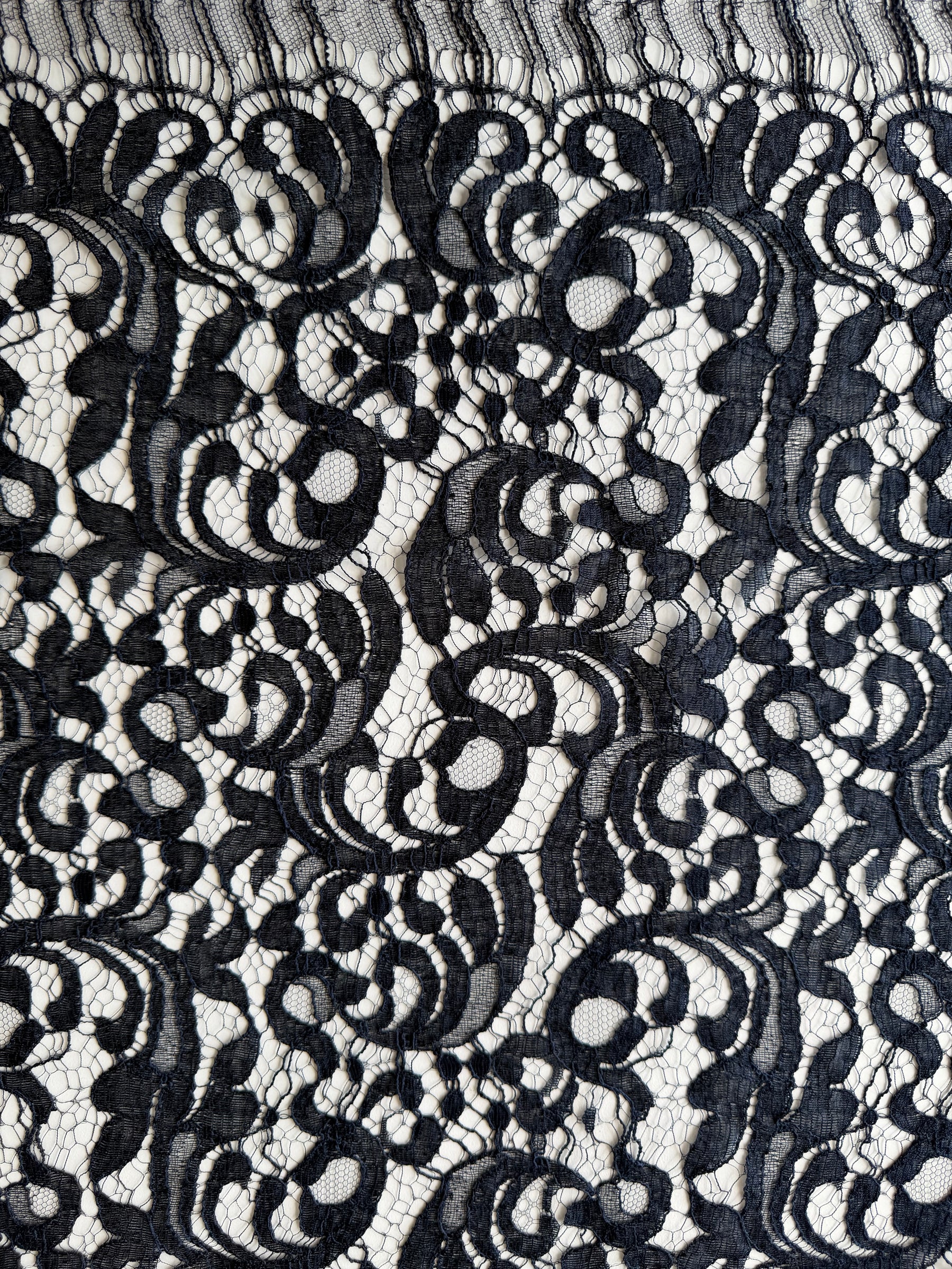 Navy Blue Italian Lace - P883