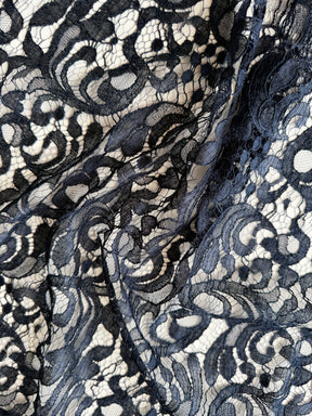 Navy Blue Italian Lace - P883