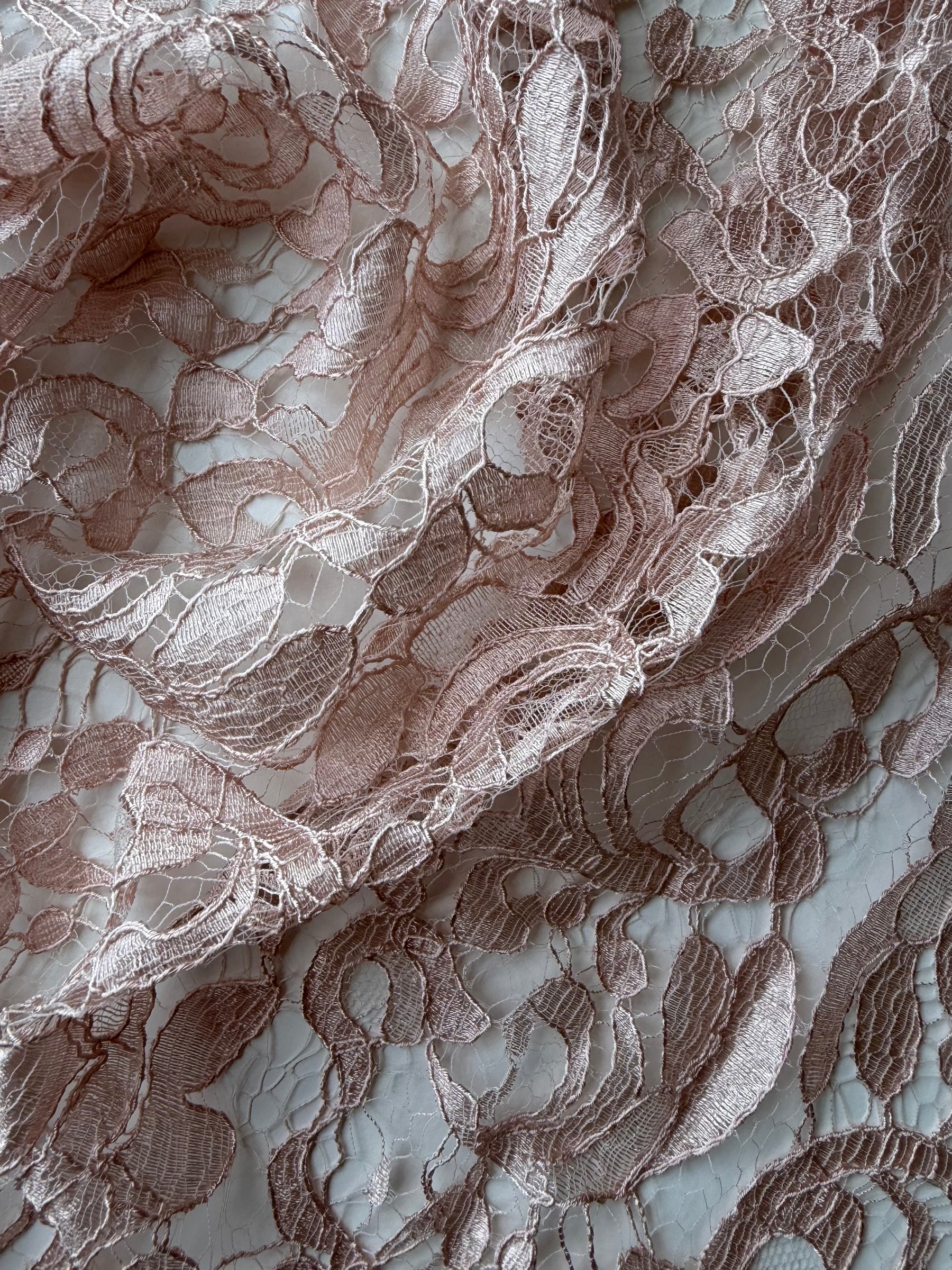 Dusky Pink Italian Lace - P883