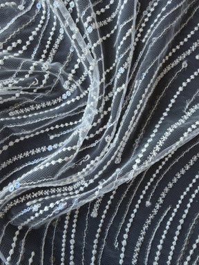 Ivory Sequin Lace - EB3011