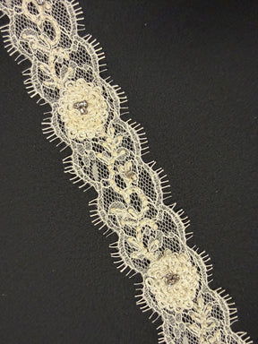 Ivory/Crystal 3D Crystal Edging - T512