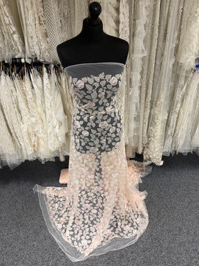 Shell Pink Embroidery Lace - EB5042