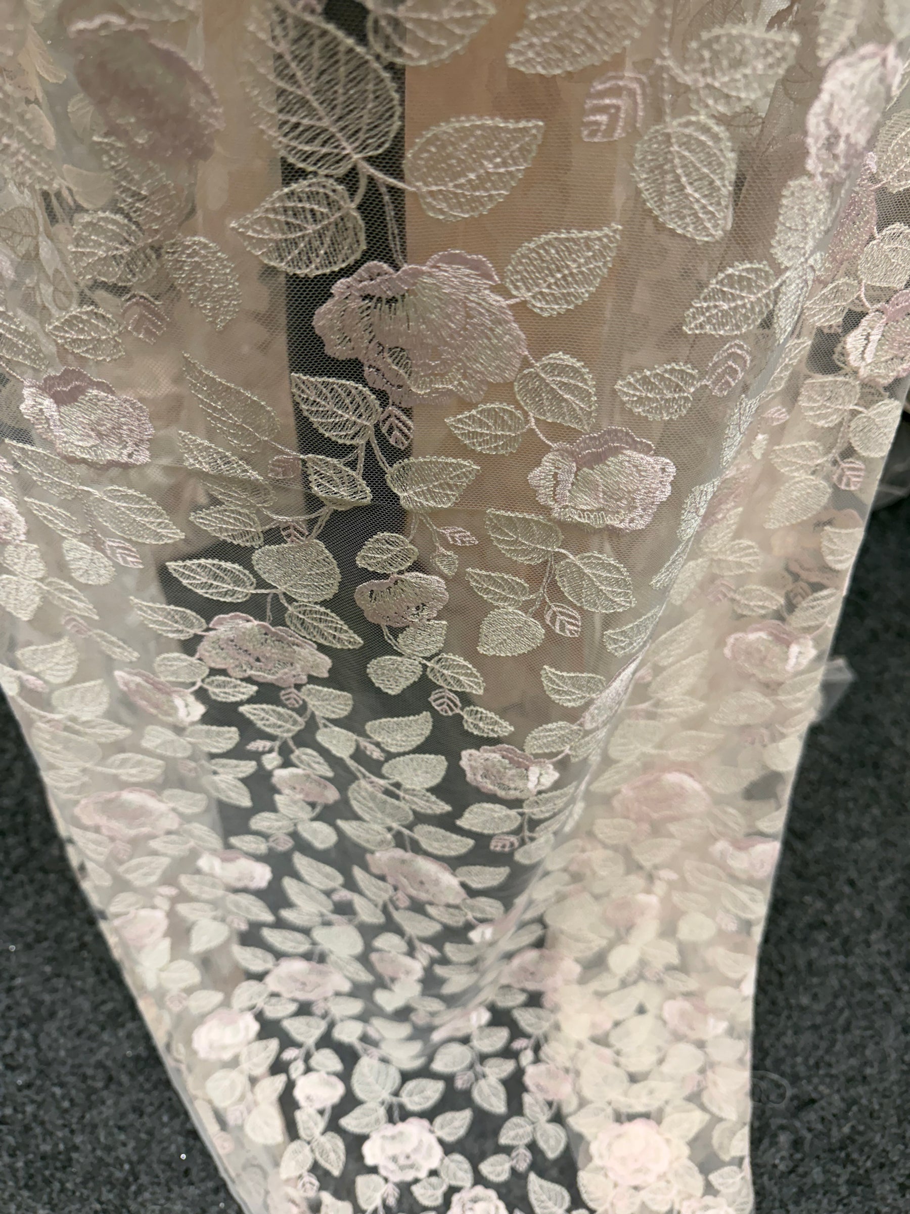 Shell Pink Embroidery Lace - EB5042