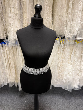 Ivory Fringed Guipure Lace Trim - EH4008