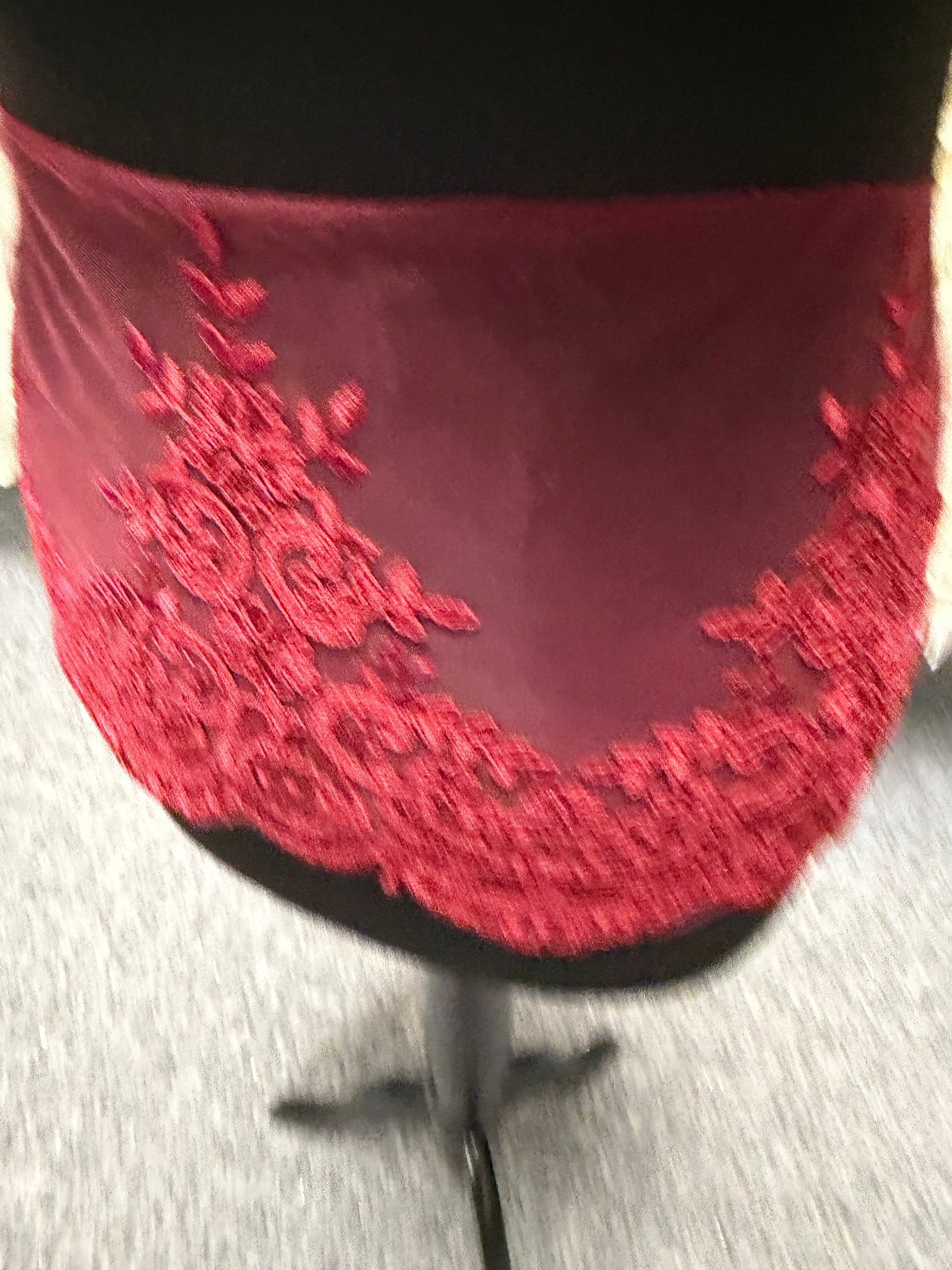Wine Corded Lace Trim - T623