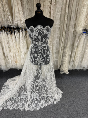 Ivory Corded and Sequin Embellished Lace - Ladina