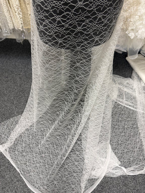 Light Ivory Embroidered Tulle - EB5030