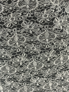 Duck Egg Embroidered Lace - EB5010
