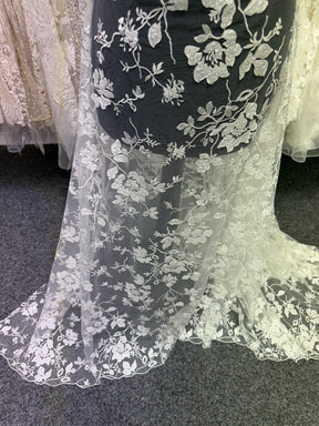 Ivory Sequin Floral Lace - EB3019